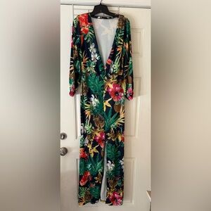 Hawaiian Floral Maxi Dress (Price Firm)
